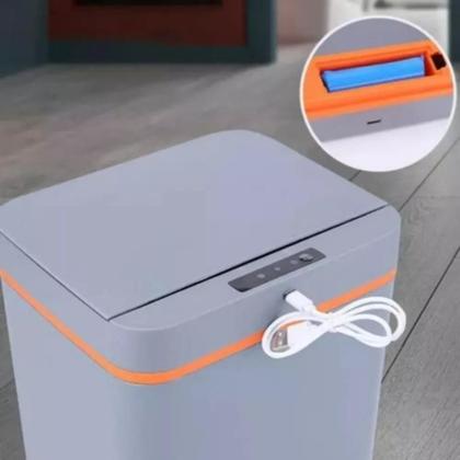 Imagem de Lixeira Inteligente Sensor Automático Usb Recarregável 12 Lt