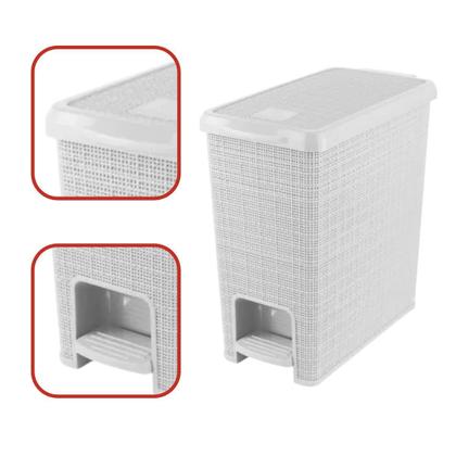 Imagem de Lixeira Juta Retangular 12 L Branco - Nitron