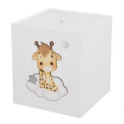 Imagem de Lixeira Kit Higiene MDF com Tampa Quarto Safari Baby Nuvem