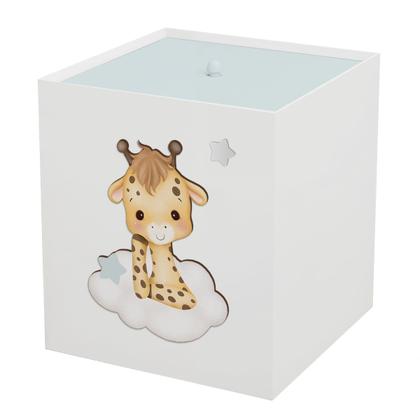 Imagem de Lixeira Kit Higiene MDF com Tampa Quarto Safari Baby Nuvem