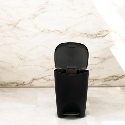 Imagem de Lixeira Lata De Lixo Com Pedal Plástica 15 Litros Colorida Reforçada Cesto Cozinha Banheiro