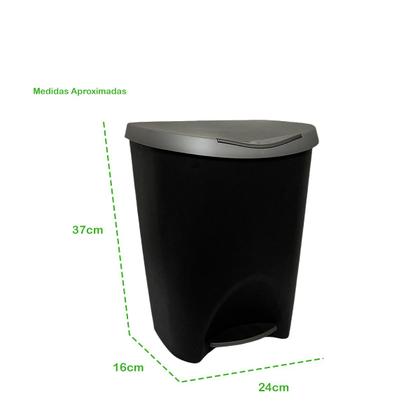 Imagem de Lixeira Lata De Lixo Com Pedal Plástica 15 Litros Colorida Reforçada Cesto Cozinha Banheiro