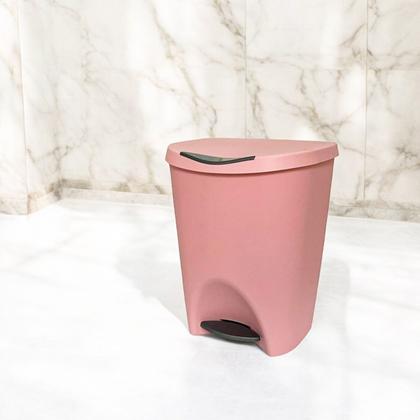 Imagem de Lixeira Lata De Lixo Com Pedal Plástica 15 Litros Colorida Reforçada Cesto Cozinha Banheiro