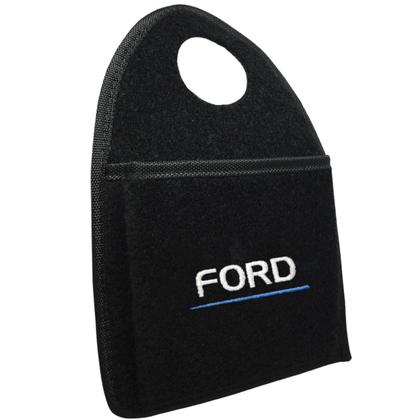 Imagem de Lixeira Lixinho Automotiva Carro Carpete Logo Bordado para Câmbio Preta