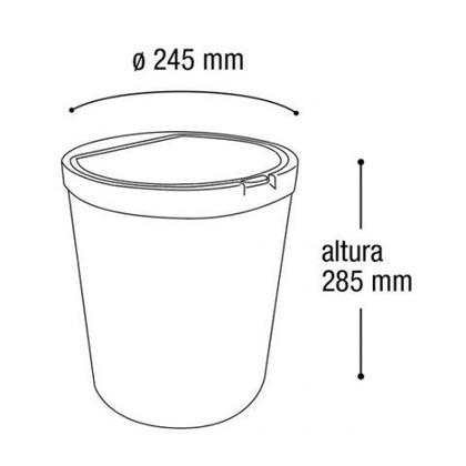 Lixeira P/ Escritório 10 Lts Com Tampa Automática Arqplast Imagem de Lixeira P/ Escritório 10 Lts Com Tampa Automática Arqplast