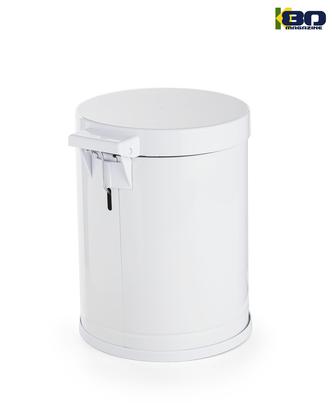 Lixeira Pedal 4.5L Branco Metal Resistente Anti Odor Com Cesto Interno Removível - Viel Imagem de Lixeira Pedal 4.5L Branco Metal Resistente Anti Odor Com Cesto Interno Removível