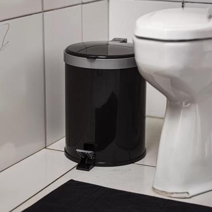 Imagem de Lixeira Pedal Cesto De Lixo Tampa 12 Litros Cores Cozinha Banheiro Viel