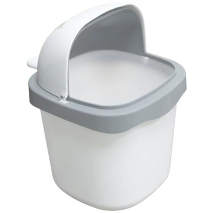 Imagem de Lixeira Pequena De Mesa Animal Na Cor Branco Coelho De 1,5 Litros - COE01 - KEITA
