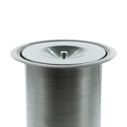 Imagem de Lixeira Pia Cozinha Embutir Granito Inox Alumínio Luxo 3 Lts