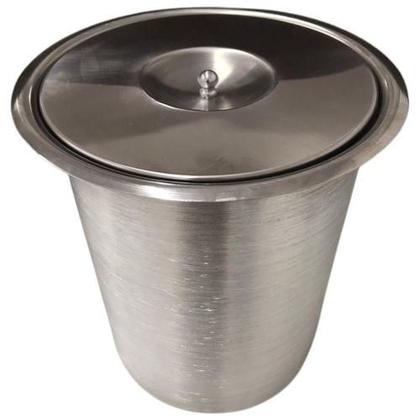 Imagem de Lixeira Pia Cozinha Embutir No Granito Em Inox 3lt 15X25 CM