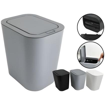 Imagem de Lixeira Plástica 12 Litros Com Tampa Click Banheiro Cozinha