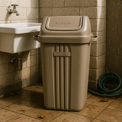 Imagem de Lixeira Plástica Com Tampa Basculante 30L Sanremo