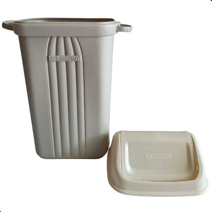 Imagem de Lixeira Plástica Com Tampa Basculante 30L Sanremo