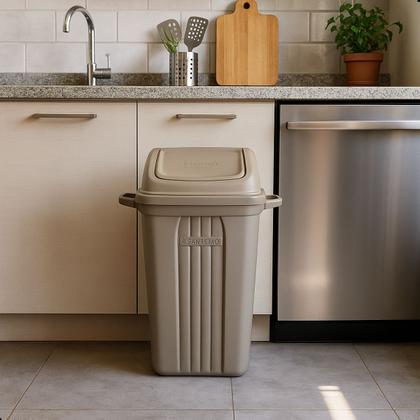 Imagem de Lixeira Plástica Com Tampa Basculante 30L Sanremo