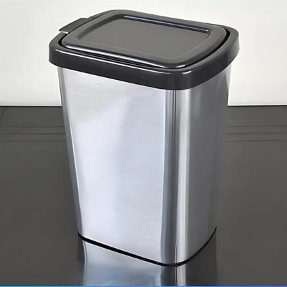 Imagem de Lixeira Plástica Metalizada 9L Abertura Click Arqplast