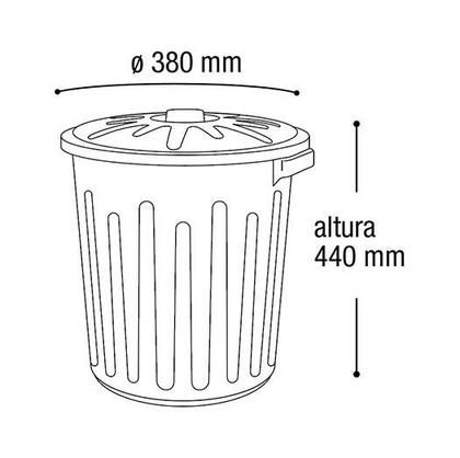 Imagem de Lixeira Plástica Preta com Tampa e Alça 30 Litros Arqplast