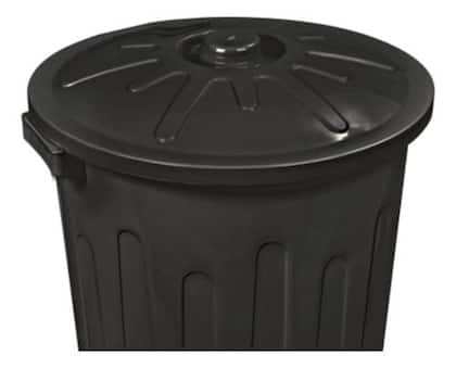 Imagem de Lixeira Plástica Preta com Tampa e Alça 30 Litros Arqplast