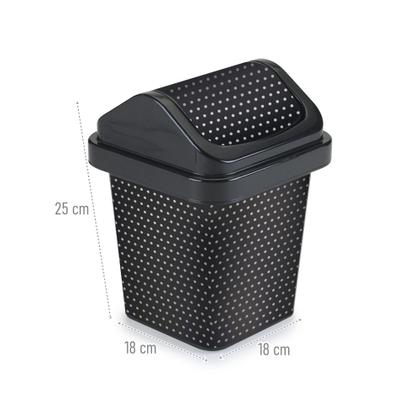 Imagem de Lixeira Poá Pia Cozinha 4l Cesto De Lixo Com Tampa Basculante - Monte Libano
