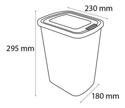Imagem de Lixeira Prática 9 Litros Prata Click Label 25462 Arqplast