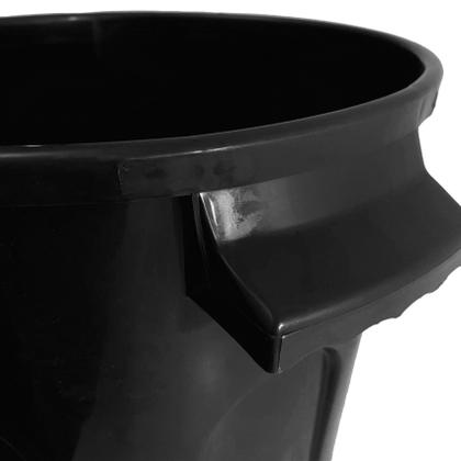 Imagem de Lixeira Preta Cesto De Lixo Grande Cozinha 30 Litros - Jaguar