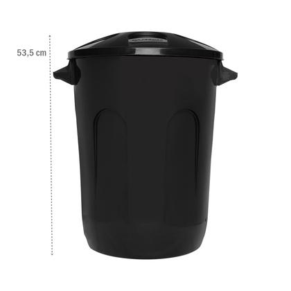 Imagem de Lixeira Preta Cesto De Lixo Grande Cozinha 60 Litros - Jaguar