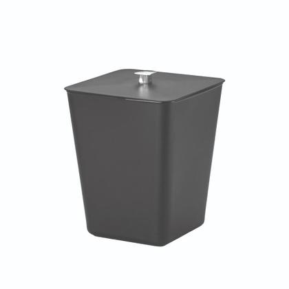 Imagem de Lixeira Quadrada 7 Litros Com Tampa Suporte Para Sacola
