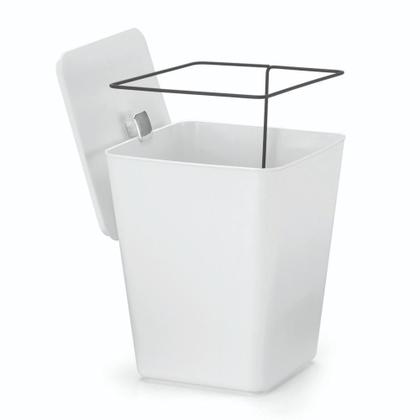 Imagem de Lixeira Quadrada 7 Litros Com Tampa Suporte Para Sacola