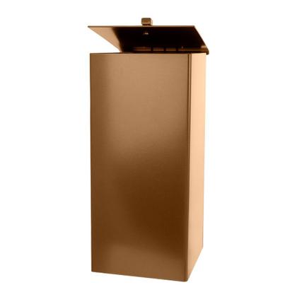 Imagem de Lixeira Quadrada Inox Com Tampa Pintura Eletrostática