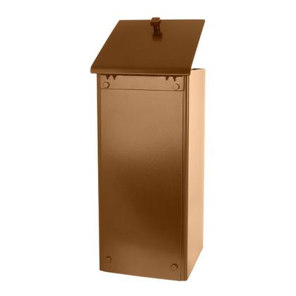 Imagem de Lixeira Quadrada Inox Com Tampa Pintura Eletrostática