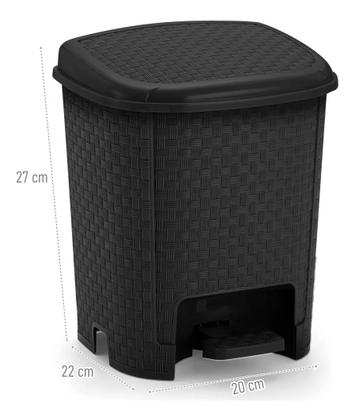 Imagem de Lixeira Rattan 6 Litros Texturizada Top Monte Libano