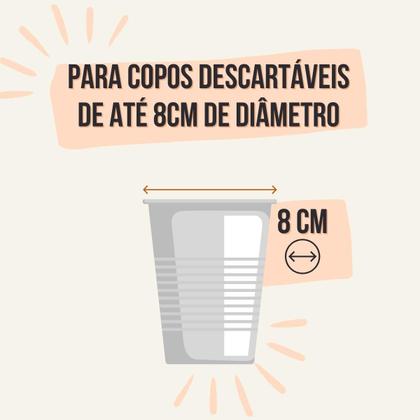 Imagem de Lixeira Reciclavel Para Copos Descartaveis Água 200ml PVC