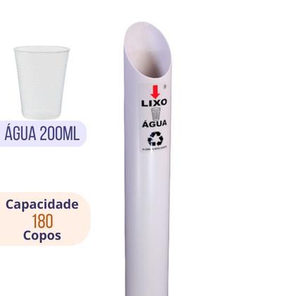 Imagem de Lixeira Reciclavel Para Copos Descartaveis Água 200ml PVC