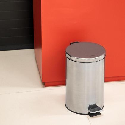 Imagem de Lixeira Redonda 12L Inox Vonder