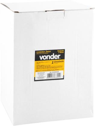 Imagem de Lixeira Redonda 5 Litros Inox Cinza Vonder