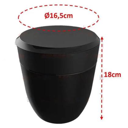 Imagem de Lixeira Redonda Crippa Com Aro Interno 25l Smart S Preto