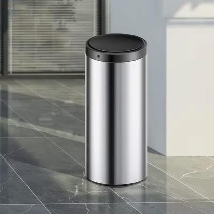 Imagem de Lixeira redonda inteligente 50L com sensor automática de proximidade Inox