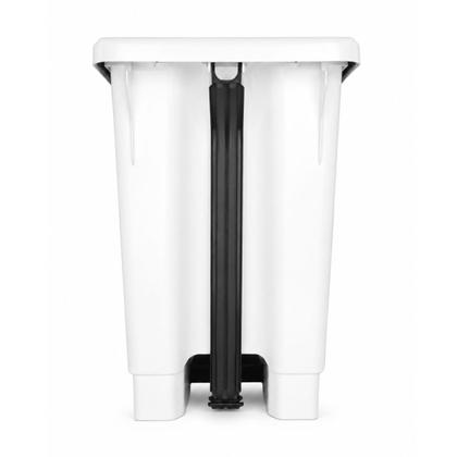 Imagem de Lixeira retangular 100l c/ pedal branca larplasticos