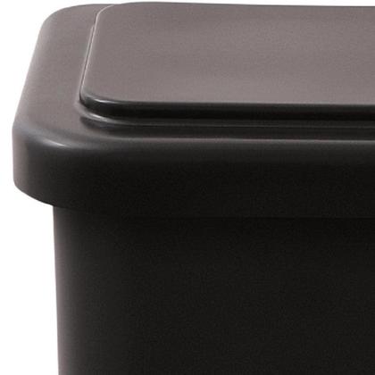 Imagem de Lixeira retangular 25l c/ pedal preto larplasticos