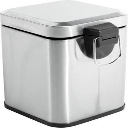 Imagem de Lixeira Retangular 3 Litros Inox Cinza Vonder