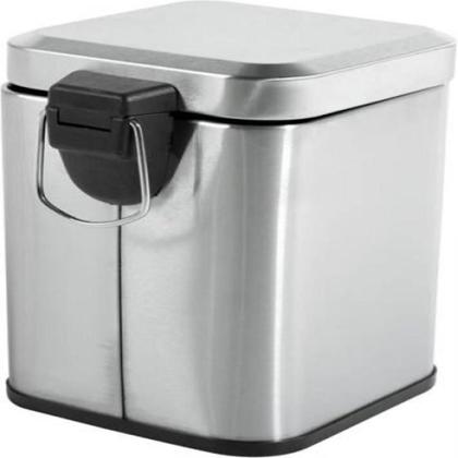 Imagem de Lixeira Retangular 3 Litros Inox Cinza Vonder