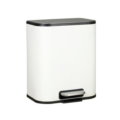 Imagem de Lixeira Retangular 5L com Pedal e Cesto GhelPlus Tampa Inox Escovado