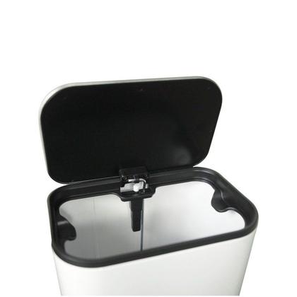 Imagem de Lixeira Retangular 5L com Pedal e Cesto GhelPlus Tampa Inox Escovado