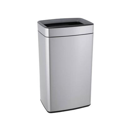 Imagem de Lixeira Retangular Com Pedal e Balde 40 L Aço Inoxidável Escovado Linha Plana Brinox