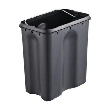 Imagem de Lixeira Retangular Com Pedal e Balde 5 L Aço Carbono Cor Preto Linha Frame Brinox