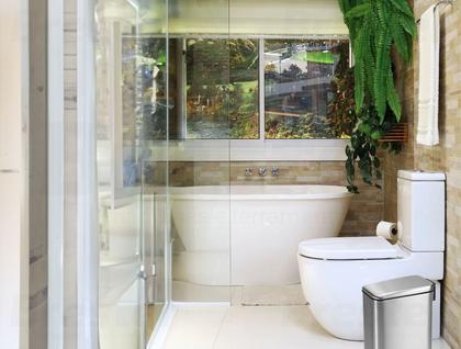 Imagem de Lixeira Retangular Com Pedal E Cesto Interno Slim Aço Inox 5 Litros Powermaid