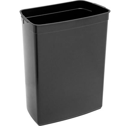 Imagem de Lixeira Retangular de 50 Litros Inox Vonder Cinza com Pedal Balde Interno