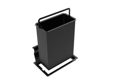 Imagem de Lixeira Retangular De Embutir Bancada Pintada Preto 5,1 L