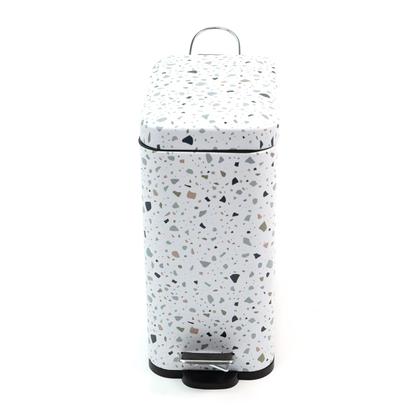 Imagem de Lixeira retangular de metal com pedal granilite 5L - Oikos