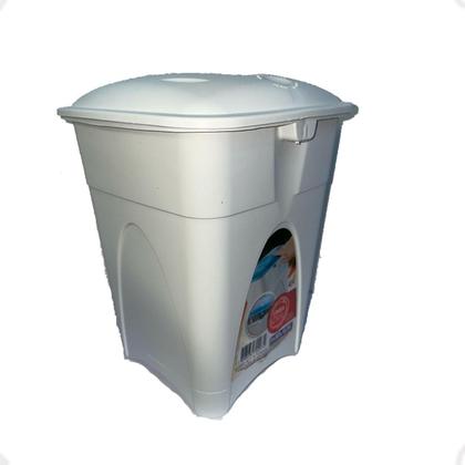 Imagem de Lixeira Retangular De Plástico Com Tampa Click Colors 4,5L