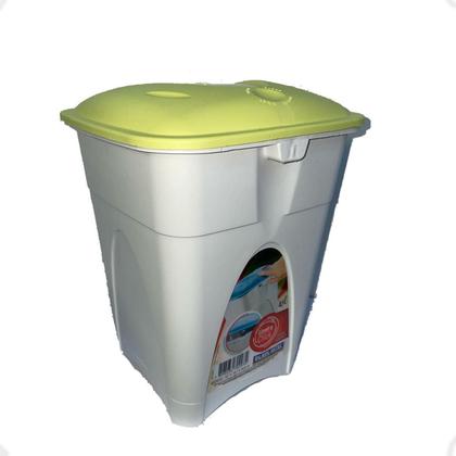 Imagem de Lixeira Retangular De Plástico Com Tampa Click Colors 4,5L